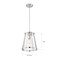Nuvo Bruge 1-Light Pendant Fixture - Polished Nickel Finish with Clear Glass 60/6698 - alternate 2