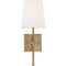 Nuvo Highline 1-Light Vanity - Burnished Brass Finish with White Linen Shade 60/6707 - alternate 3