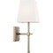 Nuvo Highline 1-Light Vanity - Burnished Brass Finish with White Linen Shade 60/6707 - alternate 2