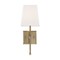 Nuvo Highline 1-Light Vanity - Burnished Brass Finish with White Linen Shade 60/6707 - alternate 1