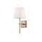 Nuvo Highline 1-Light Vanity - Burnished Brass Finish with White Linen Shade 60/6707 - alternate 5