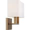 Nuvo Tribeca 2-Light Vanity - Burnished Brass Finish with White Linen Shade 60/6717 - alternate 5