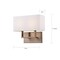 Nuvo Tribeca 2-Light Vanity - Burnished Brass Finish with White Linen Shade 60/6717 - alternate 3