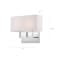 Nuvo Tribeca 2-Light Vanity - Polished Nickel Finish with White Linen Shade 60/6718 - alternate 3