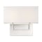 Nuvo Tribeca 2-Light Vanity - Polished Nickel Finish with White Linen Shade 60/6718 - alternate 1