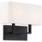 Nuvo Tribeca 2-Light Vanity - Aged Bronze Finish with White Linen Shade 60/6719 - alternate 3