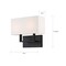 Nuvo Tribeca 2-Light Vanity - Aged Bronze Finish with White Linen Shade 60/6719 - alternate 4