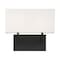Nuvo Tribeca 2-Light Vanity - Aged Bronze Finish with White Linen Shade 60/6719 - alternate 1
