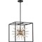 Nuvo Spirefly 6-Light Pendant Fixture - Matte Black and Burnished Brass Finish 60/6730 - alternate 2
