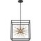 Nuvo Spirefly 6-Light Pendant Fixture - Matte Black and Burnished Brass Finish 60/6730 - alternate 3
