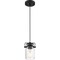 Nuvo Antebellum 1-Light Mini Pendant Fixture - Matte Black Finish with Clear Glass 60/6732 - alternate 5