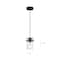 Nuvo Antebellum 1-Light Mini Pendant Fixture - Matte Black Finish with Clear Glass 60/6732 - alternate 4