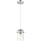 Nuvo Antebellum 1-Light Mini Pendant Fixture - Polished Nickel with Clear Glass 60/6734 - alternate 2