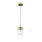 Nuvo Antebellum 1-Light Mini Pendant Fixture - Vintage Brass Finish with Clear Glass 60/6735 - alternate 2