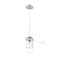 Nuvo Antebellum 1-Light Mini Pendant Fixture - Brushed Nickel Finish with Clear Glass 60/6736 - alternate 2
