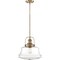 Nuvo Basel 1-Light Pendant Fixture - Burnished Brass Finish with Clear Glass 60/6757 - alternate 2