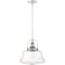 Nuvo Basel 1-Light Pendant Fixture - Polished Nickel Finish with Clear Glass 60/6758 - alternate 3