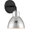 Nuvo Sloan 1-Light Vanity - Matte Black Finish with Polished Nickel Shade 60/6771 - alternate 5