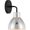 Nuvo Sloan 1-Light Vanity - Matte Black Finish with Polished Nickel Shade 60/6771 - alternate 4
