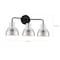 Nuvo Sloan 3-Light Vanity - Matte Black Finish with Polished Nickel Shade 60/6773 - alternate 3