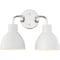 Nuvo Sloan 2-Light Vanity - Polished Nickel Finish with Matte White Shade 60/6782 - alternate 3