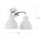 Nuvo Sloan 2-Light Vanity - Polished Nickel Finish with Matte White Shade 60/6782 - alternate 4
