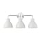 Nuvo Sloan 3-Light Vanity - Polished Nickel Finish with Matte White Shade 60/6783 - alternate 1