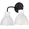 Nuvo Sloan 2-Light Vanity - Matte Black Finish with White Shade 60/6785 - alternate 2