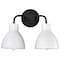Nuvo Sloan 2-Light Vanity - Matte Black Finish with White Shade 60/6785 - alternate 6