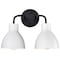 Nuvo Sloan 2-Light Vanity - Matte Black Finish with White Shade 60/6785 - alternate 10