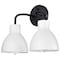 Nuvo Sloan 2-Light Vanity - Matte Black Finish with White Shade 60/6785 - alternate 1