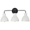 Nuvo Sloan 3-Light Vanity - Matte Black Finish with White Shade 60/6786 - alternate 4