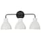 Nuvo Sloan 3-Light Vanity - Matte Black Finish with White Shade 60/6786 - alternate 2
