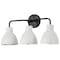Nuvo Sloan 3-Light Vanity - Matte Black Finish with White Shade 60/6786 - alternate 1