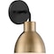 Nuvo Sloan 1-Light Vanity - Matte Black and Burnished Brass Finish 60/6791 - alternate 2