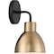 Nuvo Sloan 1-Light Vanity - Matte Black and Burnished Brass Finish 60/6791 - alternate 4
