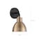 Nuvo Sloan 1-Light Vanity - Matte Black and Burnished Brass Finish 60/6791 - alternate 3