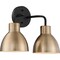 Nuvo Sloan 2-Light Vanity - Matte Black and Burnished Brass Finish 60/6792 - alternate 6