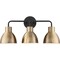 Nuvo Sloan 3-Light Vanity - Matte Black and Burnished Brass Finish 60/6793 - alternate 5