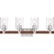 Nuvo Arabel 4-Light Vanity - Brushed Nickel and Nutmeg Wood Finish with Clear Seeded Glass 60/6964 - alternate 3