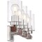 Nuvo Arabel 4-Light Vanity - Brushed Nickel and Nutmeg Wood Finish with Clear Seeded Glass 60/6964 - alternate 4
