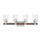Nuvo Arabel 4-Light Vanity - Brushed Nickel and Nutmeg Wood Finish with Clear Seeded Glass 60/6964 - alternate 1