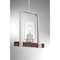 Nuvo Arabel 1-Light Mini Pendant Fixture - Brushed Nickel and Nutmeg Wood Finish with Clear Seeded Glass 60/6965 - alternate 5