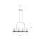Nuvo Arabel 4-Light Island Pendant Fixture - Brushed Nickel and Nutmeg Wood Finish with Clear Seeded Glas 60/6967 - alternate 4