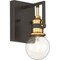 Nuvo Intention 1-Light Vanity - Warm Brass and Black Finish 60/6971 - alternate 4