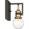 Nuvo Intention 1-Light Vanity - Warm Brass and Black Finish 60/6971 - alternate 3