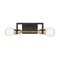 Nuvo Intention 2-Light Vanity - Warm Brass and Black Finish 60/6972 - alternate 1