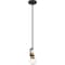 Nuvo Intention 1-Light Mini Pendant Fixture - Warm Brass and Black Finish 60/6975 - alternate 3