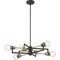 Nuvo Intention 6-Light Chandelier - Warm Brass and Black Finish 60/6976 - alternate 2