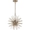 Nuvo Cirrus 6-Light Chandelier - Vintage Brass Finish with Glass Rods 60/6992 - alternate 3